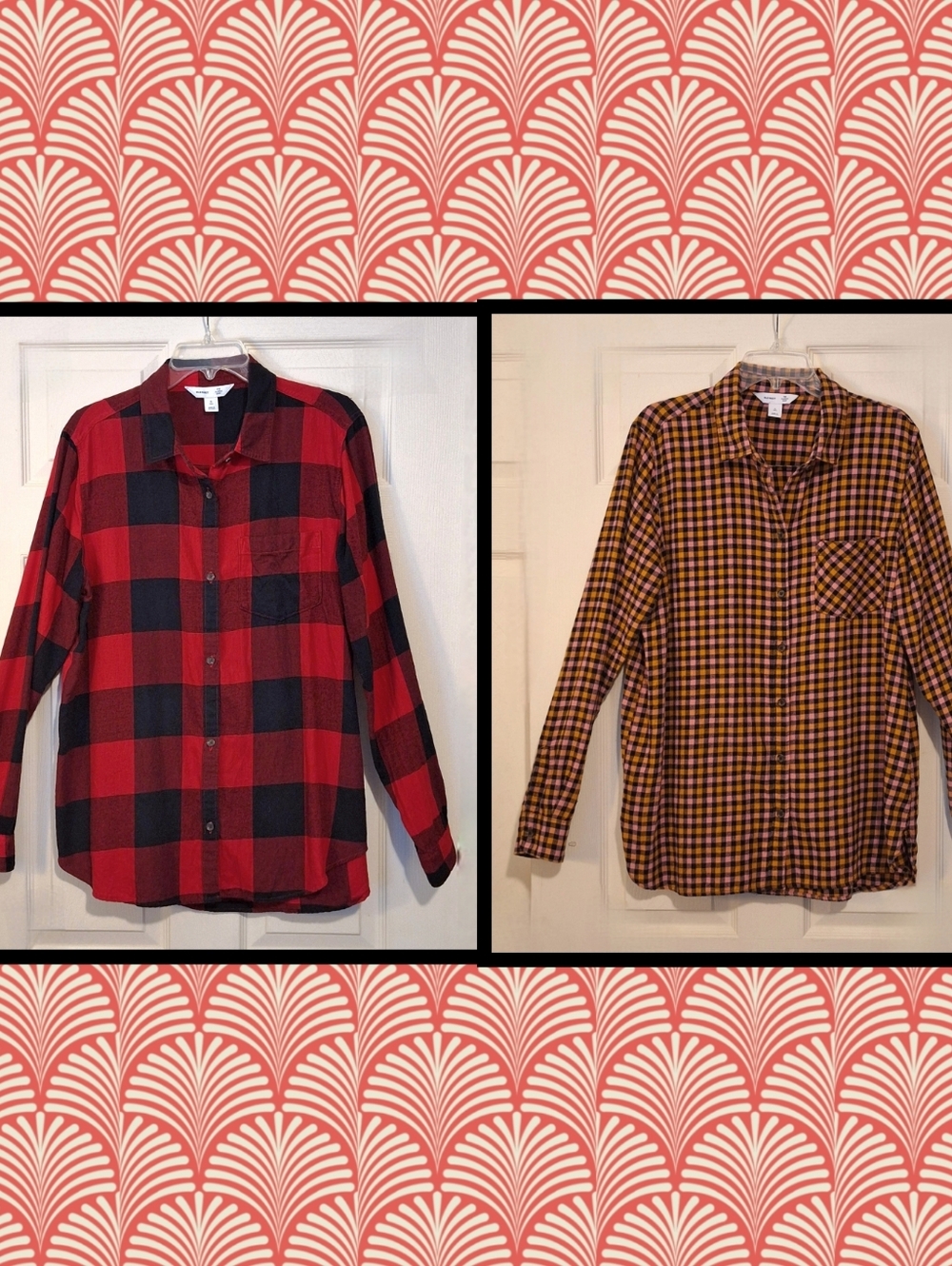 2 Old Navy "The Classic Shirt" flannel shirts, 100% cotton, Sz. XLT